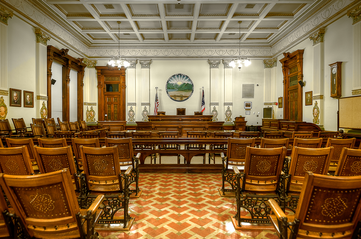 View of the courtroom